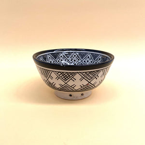 Insalatiera araba in stile berbero bianco e nero 18 cm