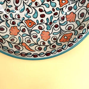 Piatto floreale in ceramica araba 40 cm