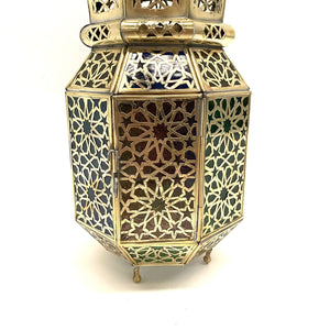 Lanterna araba ottagonale in ottone 38 cm | Lampade arabe