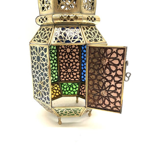 Lanterna araba ottagonale in ottone 38 cm | Lampade arabe