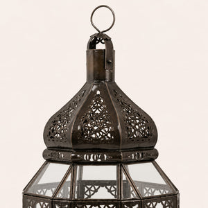 farol marroquí cristal octogonal 64cm