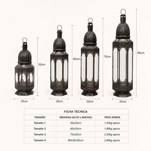 farol marroquí karim alargado técnica