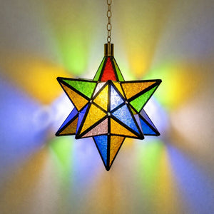 lámpara árabe cristal estrella A13