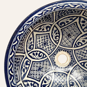 lavabo marroquí cerámica de Fez detalle
