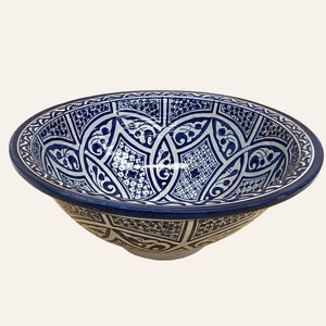 lavabo marroquí de cerámica de Fez pintado
