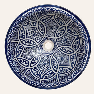 lavabo marroquí cerámica de Fez 40cm