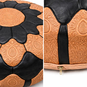 Puff árabe de piel ERFOUD detalles