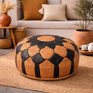 Puff árabe de piel ERFOUD