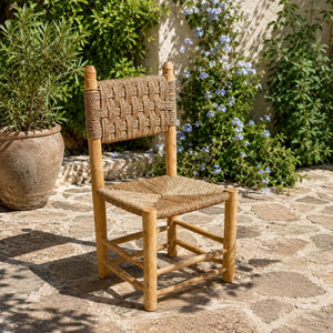 silla artesanal de madera y anea lifestyle