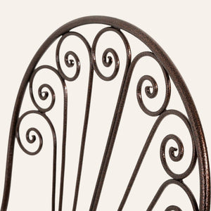 silla marroquí forja plegable cobre detalle