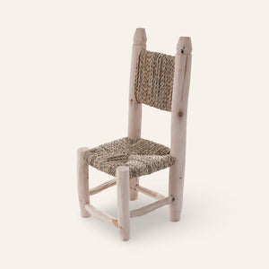 silla marroquí madera y anea