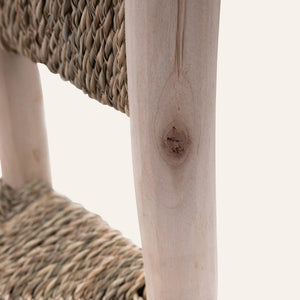 silla marroquí madera y anea limonero