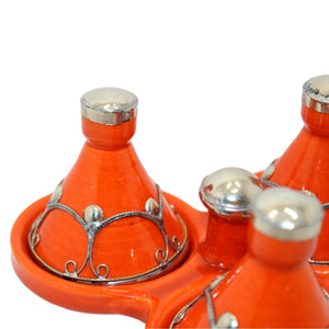 Tajín especiero árabe de cerámica triple - 4 colores