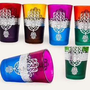 vasos té moruno Mano de Fátima detalle