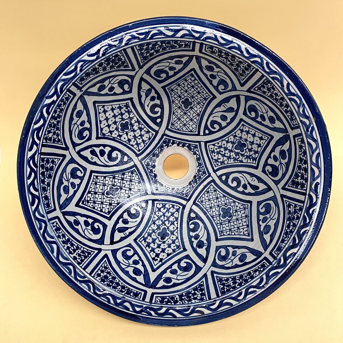 Lavabo in ceramica marocchina di Fez 40 cm