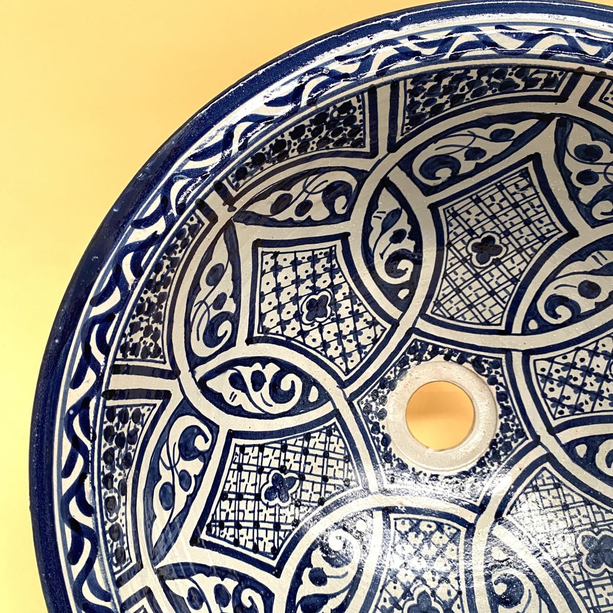 Lavabo in ceramica marocchina di Fez 40 cm