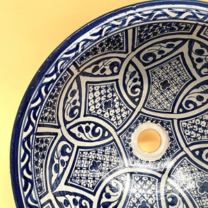 Lavabo in ceramica marocchina di Fez 40 cm