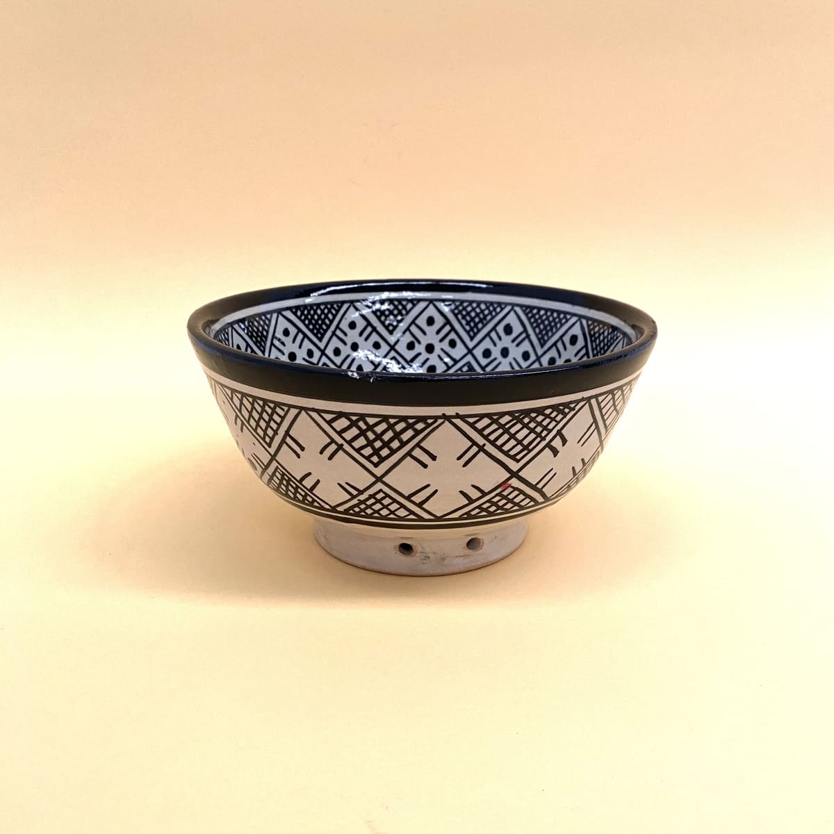Insalatiera araba in stile berbero bianco e nero 18 cm