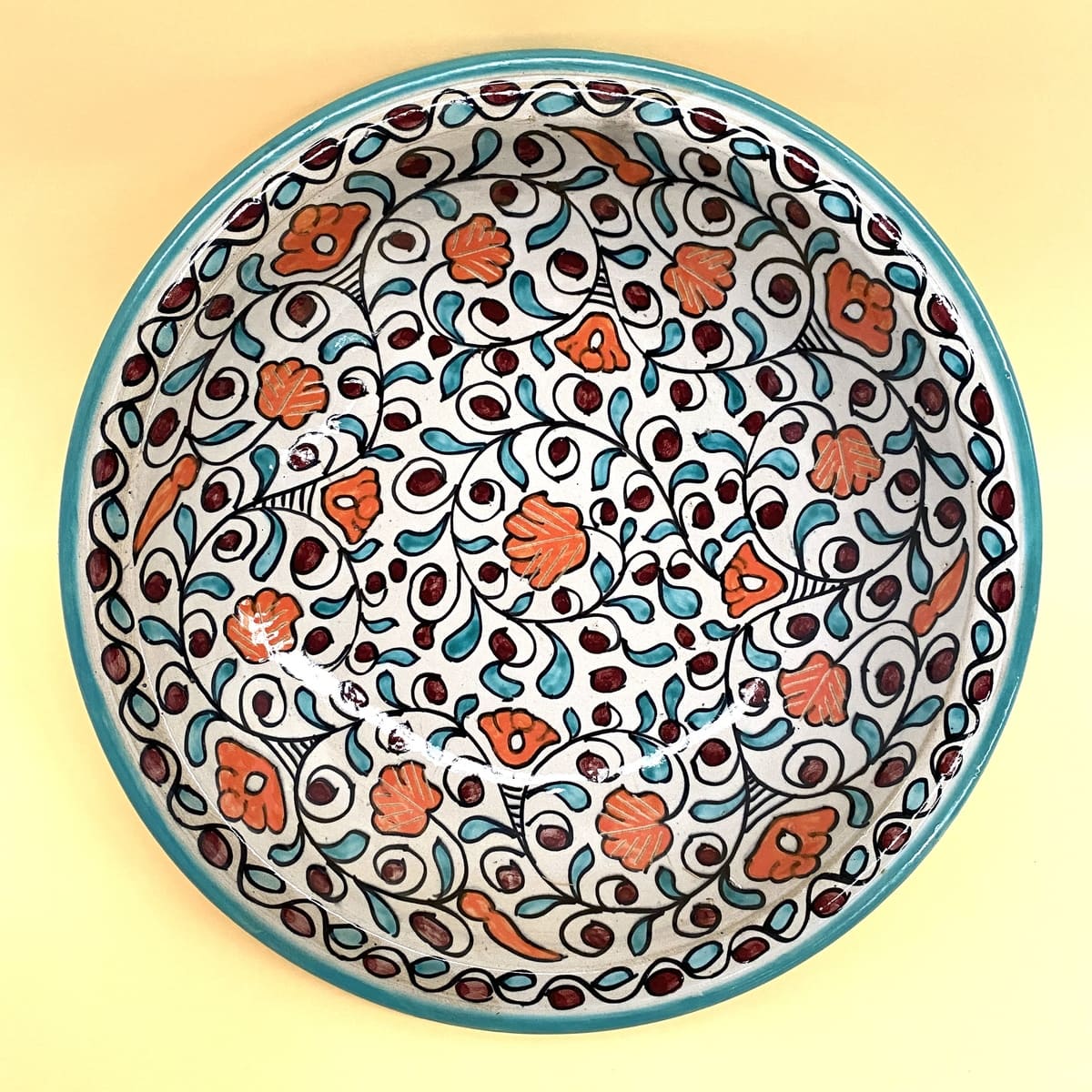 Piatto floreale in ceramica araba 40 cm