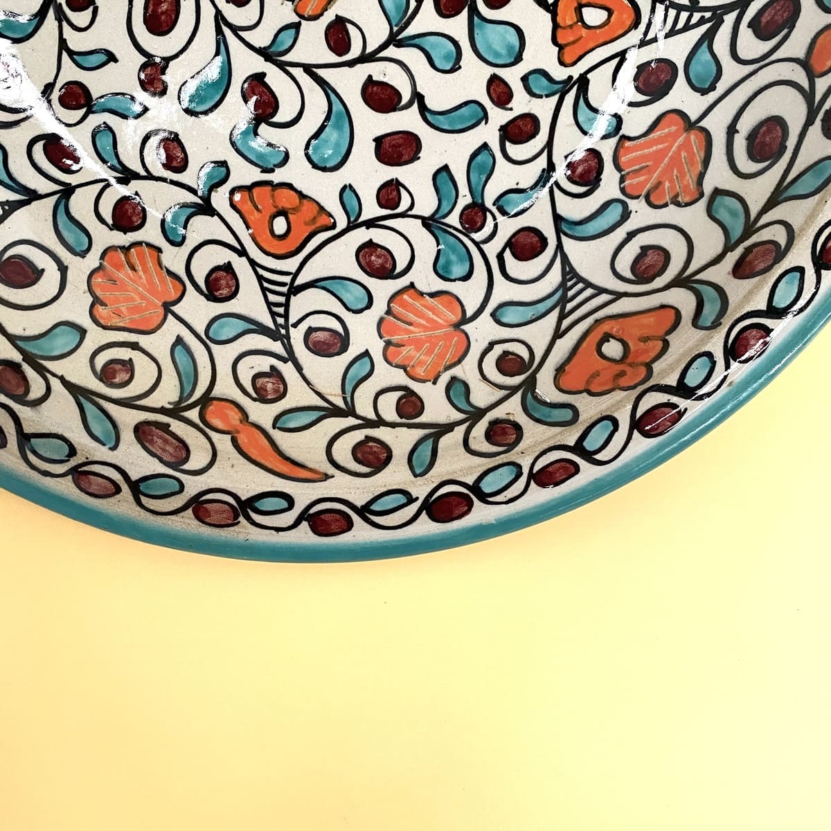 Piatto floreale in ceramica araba 40 cm