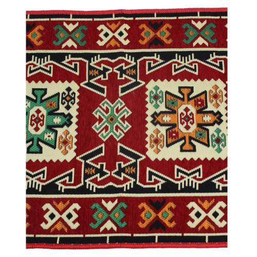 Alfombra turca kilim rojo modelo Dirbalak