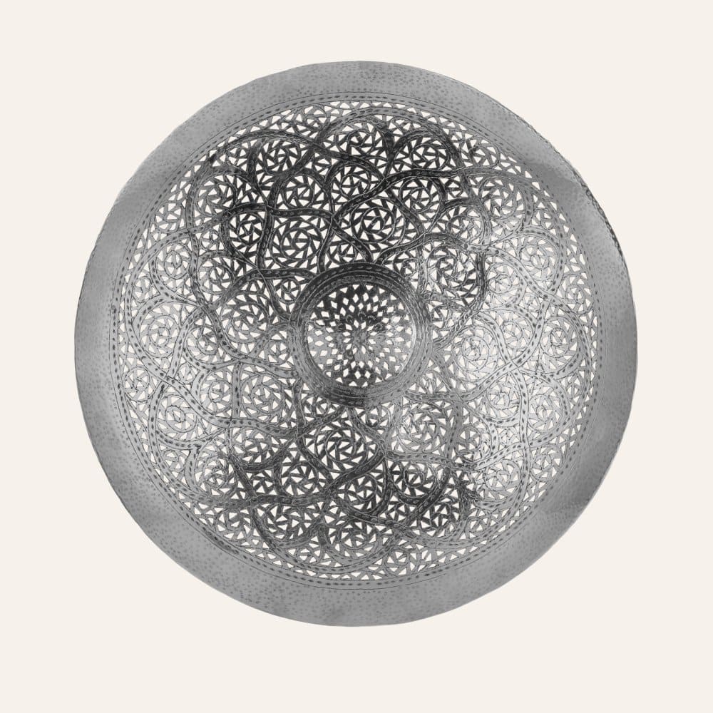 aplique árabe plateado metal 100cm