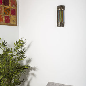 aplique marroquí cilíndrico escenario multicolor