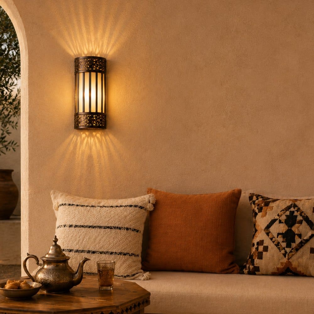aplique Nazarí de cristal 30x12 lifestyle