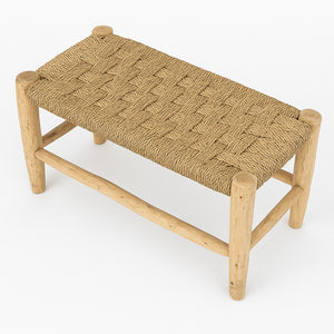 banco artesanal madera y anea