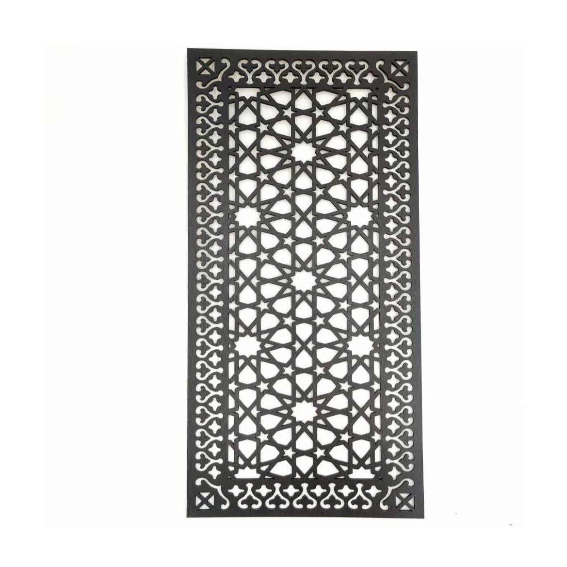 Celosía árabe de madera cuadro wengué 60x30cm