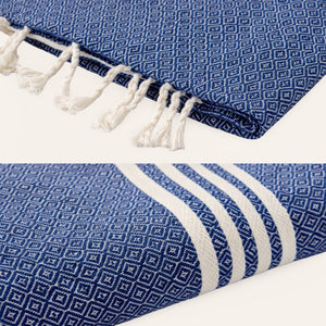 colcha marrakech 185 azul detalles