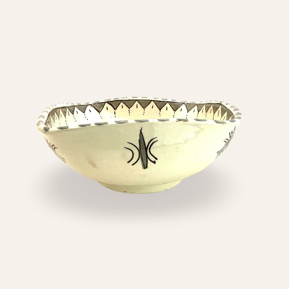ensaladera marroquí cerámica gris 18cm
