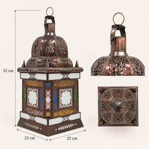 farol árabe de cristal AGOUDAL técnica