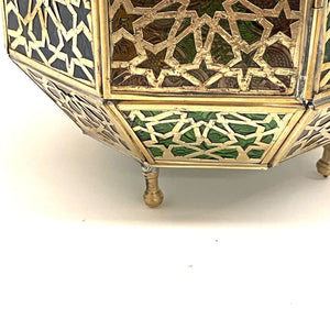 Lanterna araba ottagonale in ottone 38 cm | Lampade arabe