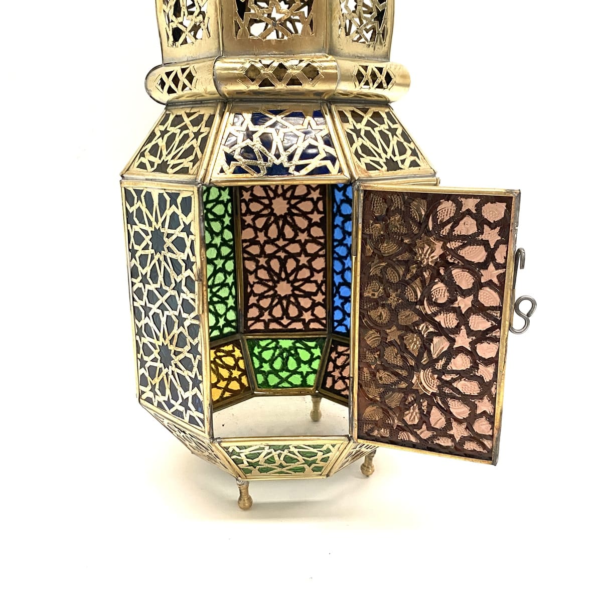Lanterna araba ottagonale in ottone 38 cm | Lampade arabe