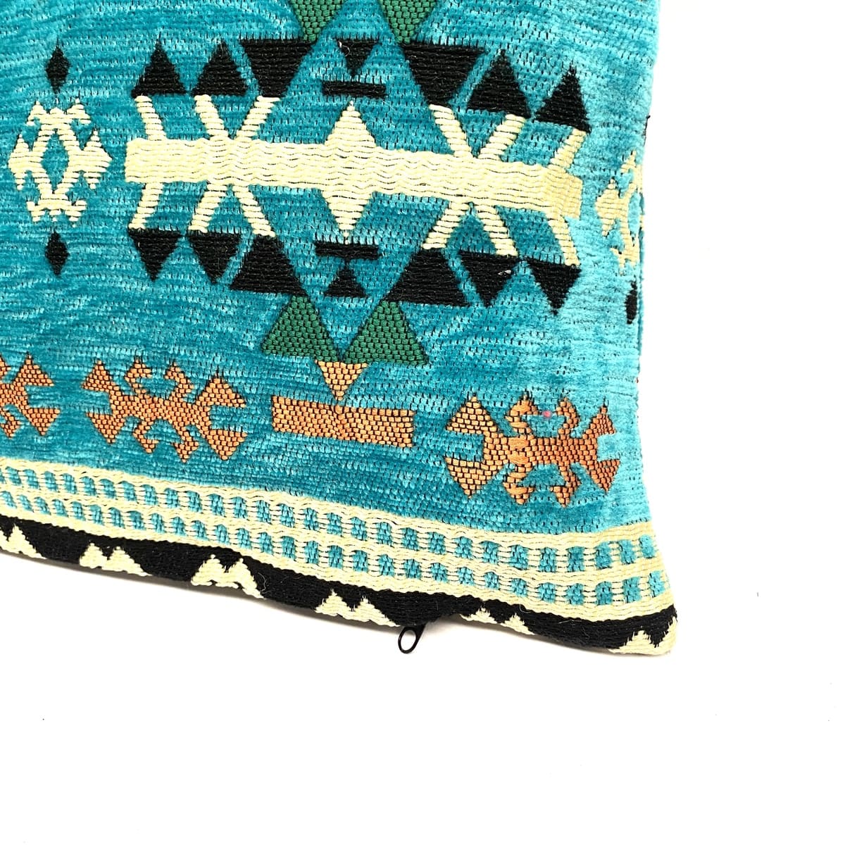 funda de cojín árabe bereber turquesa detalles