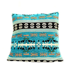 funda de cojín árabe bereber turquesa