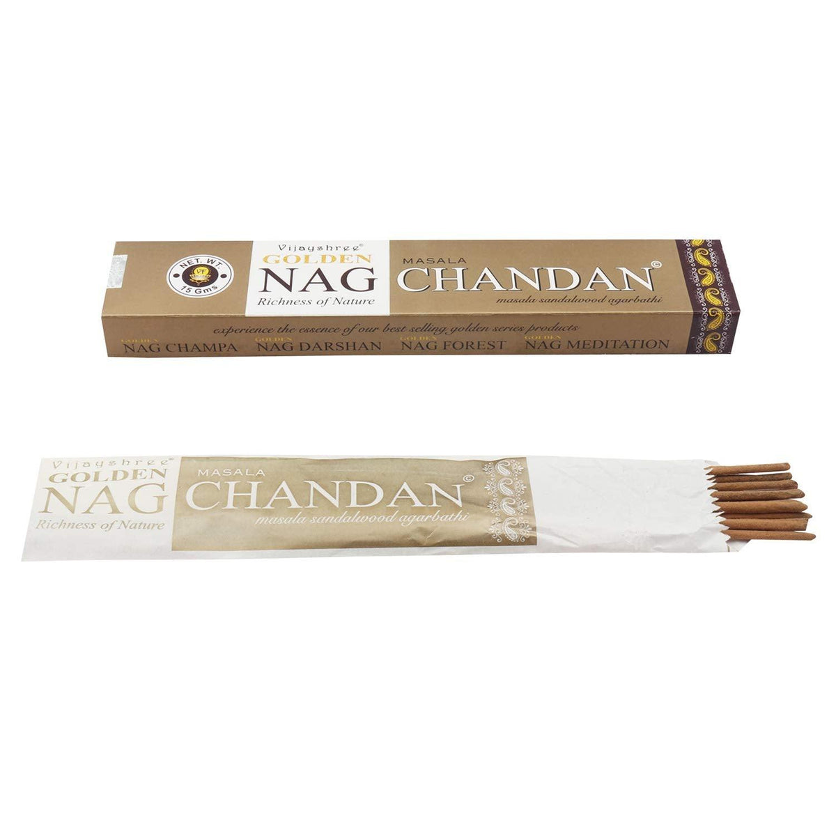 Incienso Golden Nag Chandan en varillas