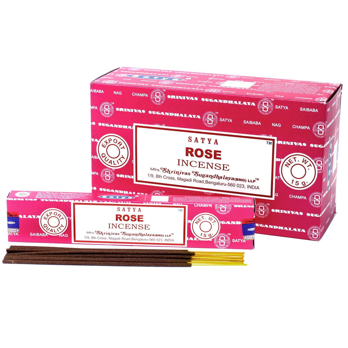 Incienso Rose Satya en varillas - incienso de rosas