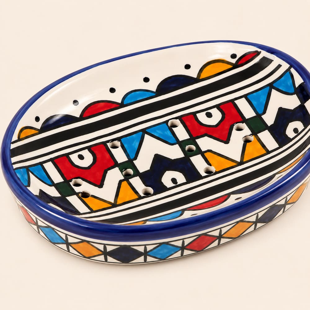 jabonera marroquí Fez multicolor detalle