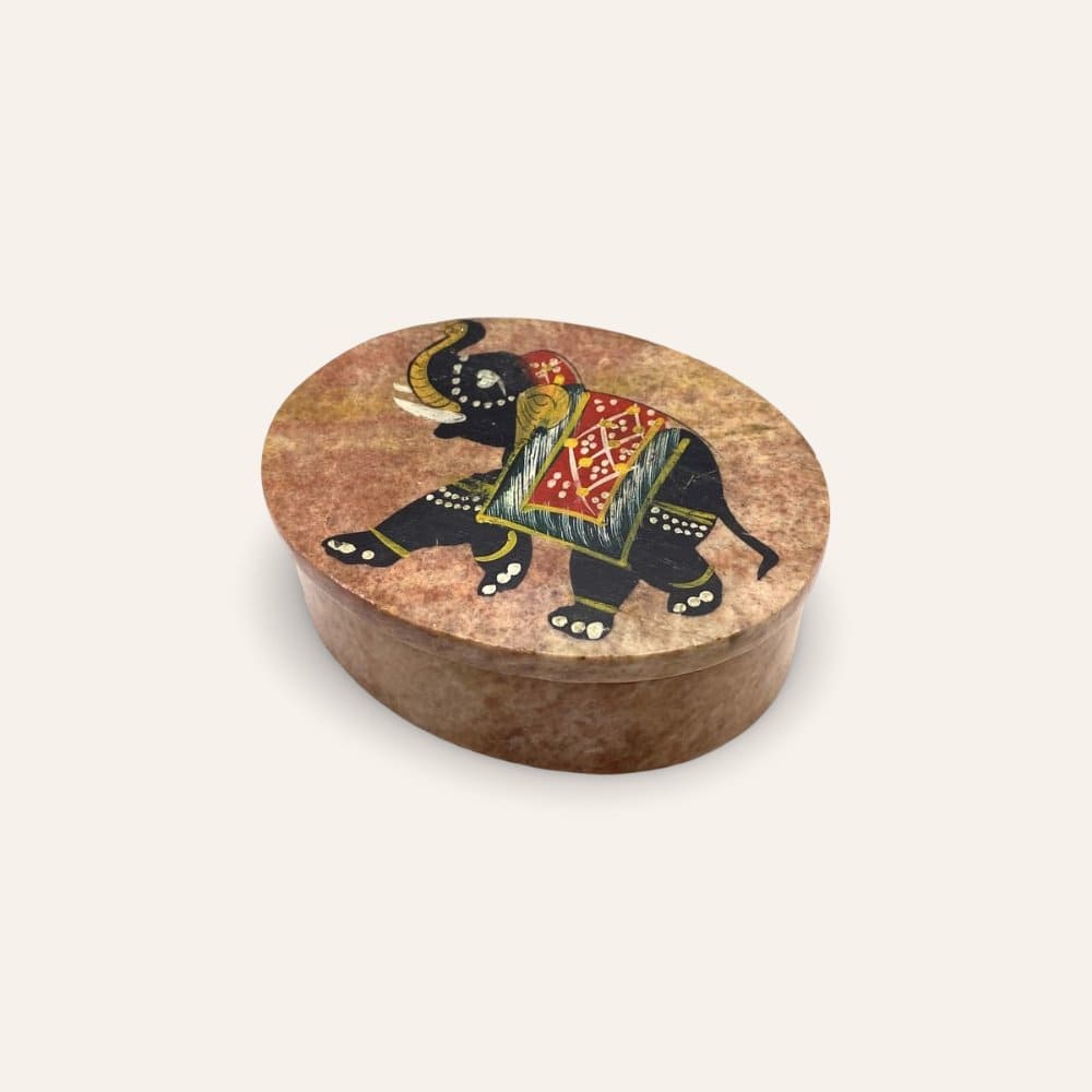 joyero onix oval elefante