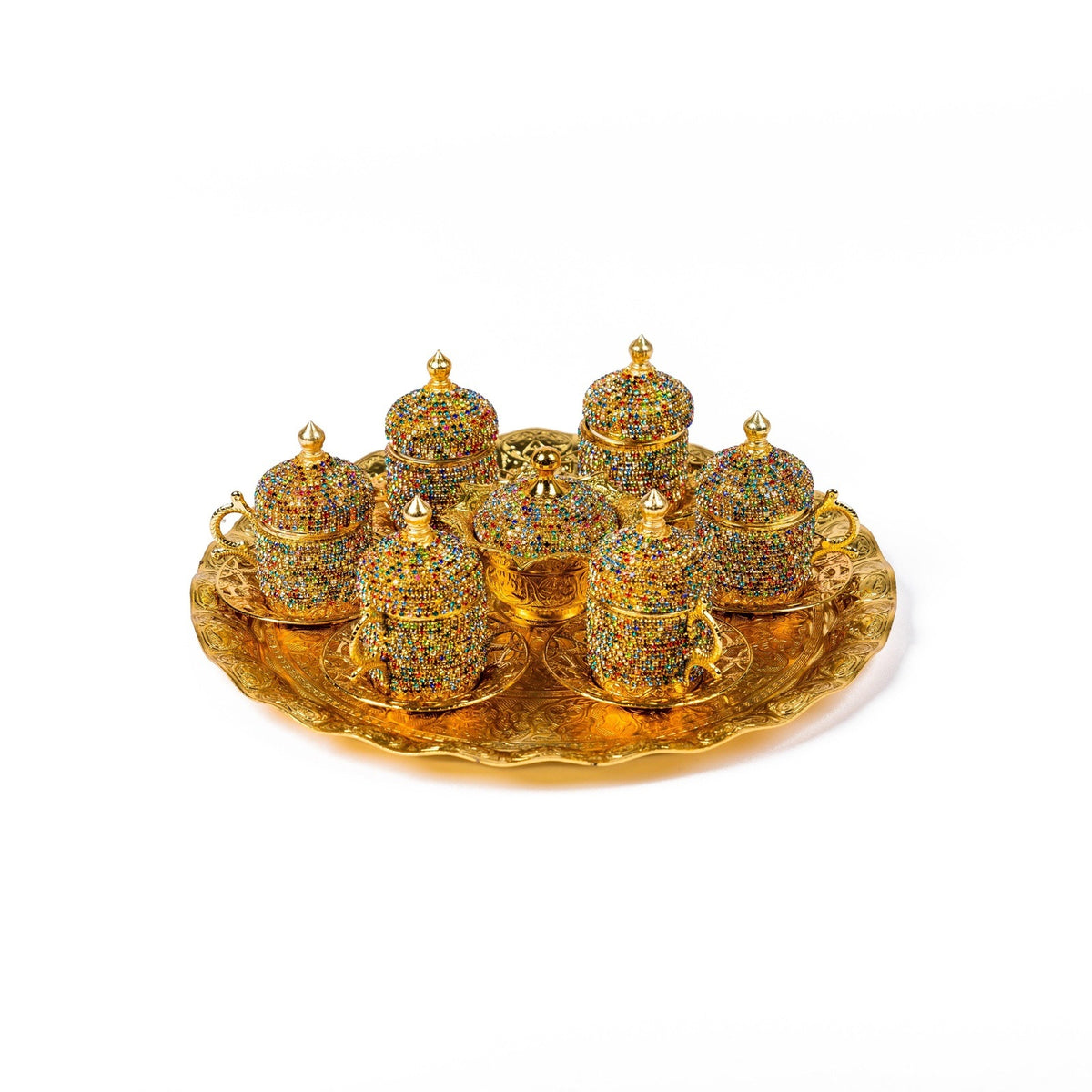 Juego de café turco recubierto de Swarovski