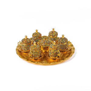 Juego de café turco recubierto de Swarovski