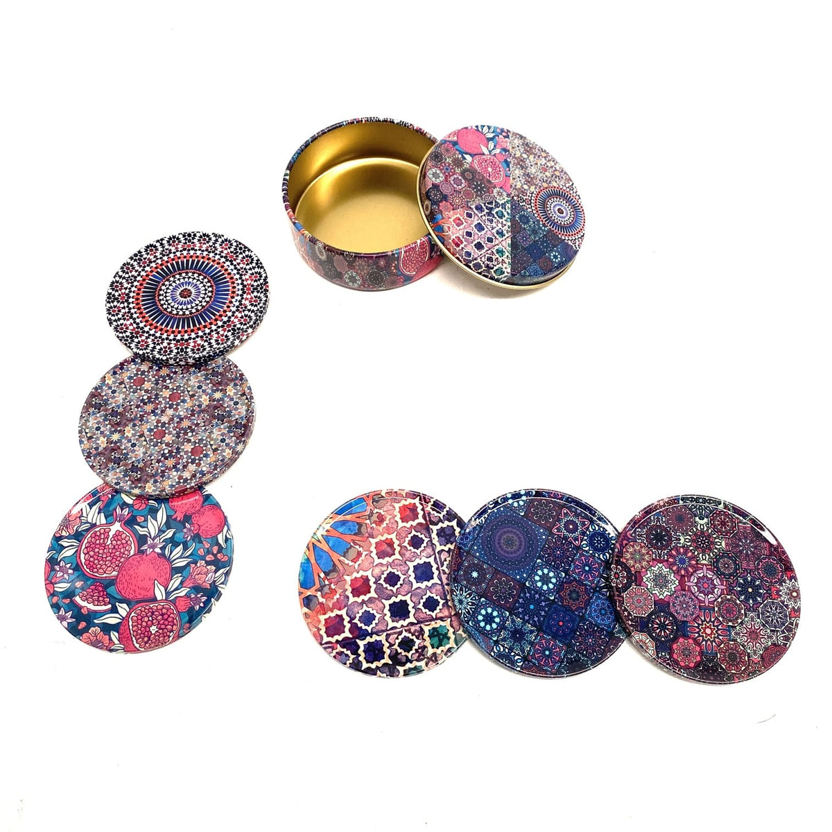 Juego de 6 posavasos andalusí morado