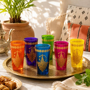 juego vasos de té marroquíes MANO FÁTIMA lifestyle