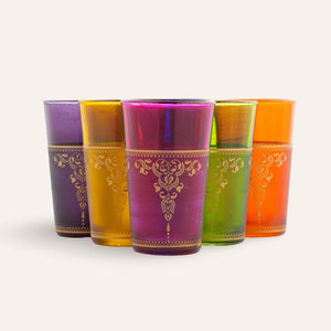 juego vasos té moruno GOLDEN set
