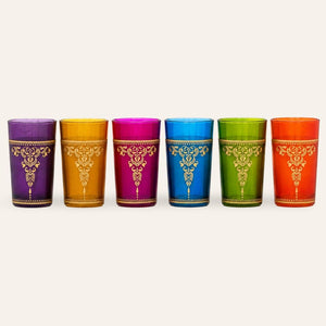 juego vasos té moruno GOLDEN