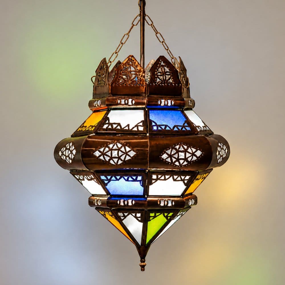 lámpara árabe cristal CORONA 32x25