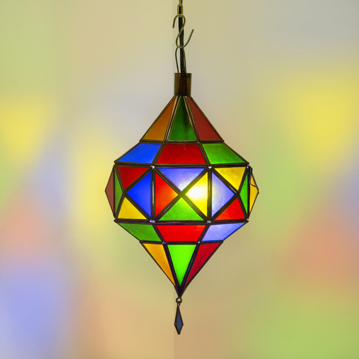 lámpara árabe diamante multicolor A22B