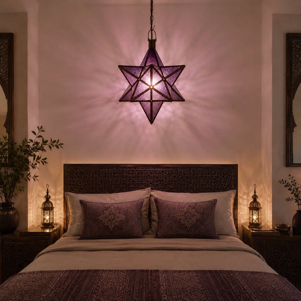 Lampada Stella in Cristallo Viola Arabo C1 40x37